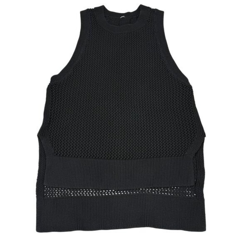 Lululemon Simply The Vest Primo Cotton Yarns In Black Size 4 - Picture 4 of 6